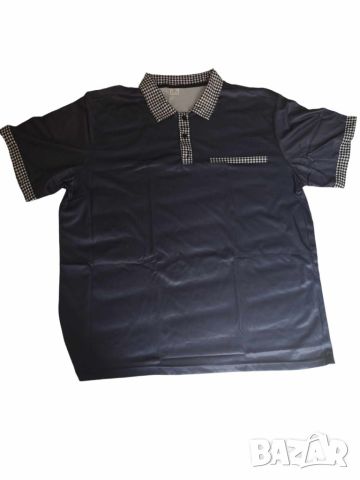 Мъжка ежедневна карирана риза с ревер,4 копчета,винтидж стил и къс ръкав, снимка 8 - Тениски - 46366203
