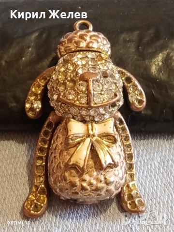 Метална висулка ОВЦА с кристали много красив стилен дизайн 52161, снимка 5 - Други - 52480228