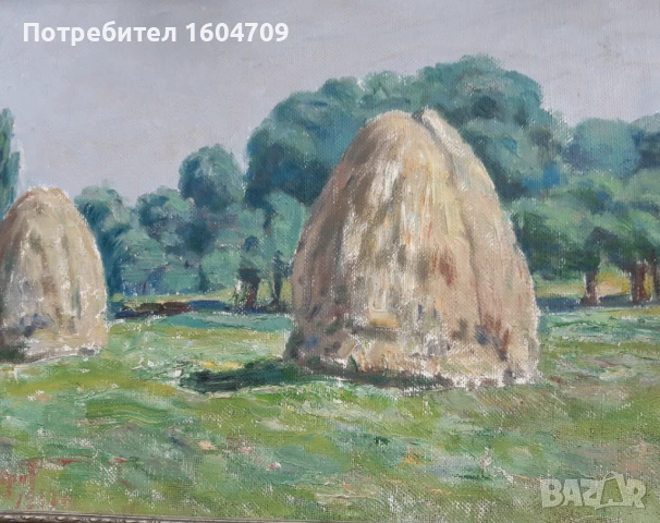 Стара картина Никола Димитров, снимка 9 - Картини - 50566199