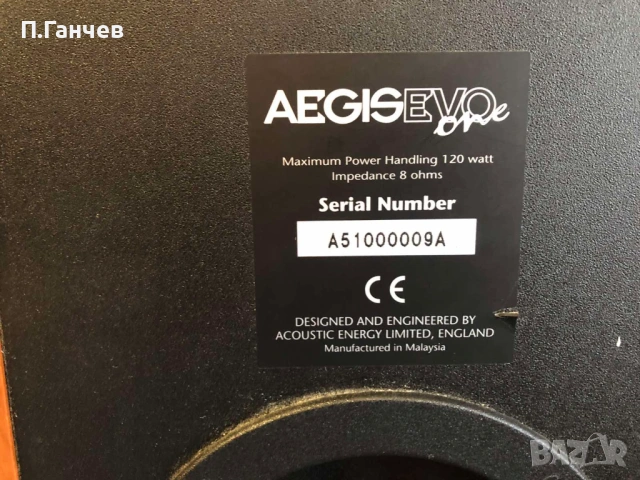 ACOUSTIC ENERGY AEGIS EVO ONE Тонколони, снимка 5 - Тонколони - 53897913