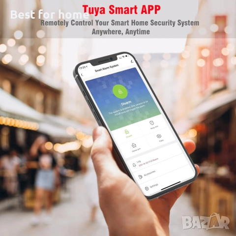 Домашна алармена система с WiF, безжичен комплект от 9 части, работи с Alexa и Google, снимка 2 - Друга електроника - 51759036