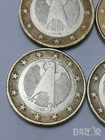лот 1 евро-Германия от 2002 г. букви-A;F;G;J, снимка 4 - Нумизматика и бонистика - 52949219