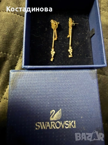 Обеци Сваровски, снимка 5 - Обеци - 53918477