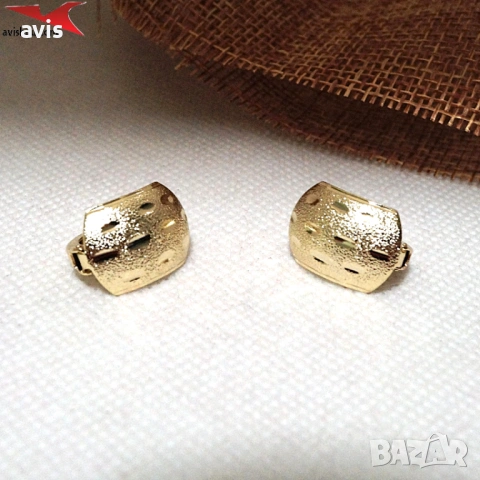 Обеци с 14К златно покритие 2141885