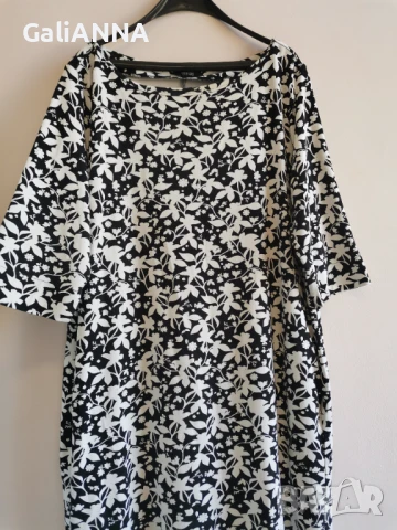 СТРАХОТНА ЕФЕКТНА И ЕЛЕГАНТНА РОКЛЯ 3XL-4XL, снимка 5 - Рокли - 50926998