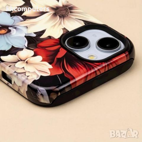 Калъф силикон Decor Garden за iPhone 15 6.1 Баркод : 3129859, снимка 2 - Калъфи, кейсове - 46766333