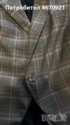 Дамско яке размер S на каре, носено два пъти, снимка 5 - Якета - 52681561