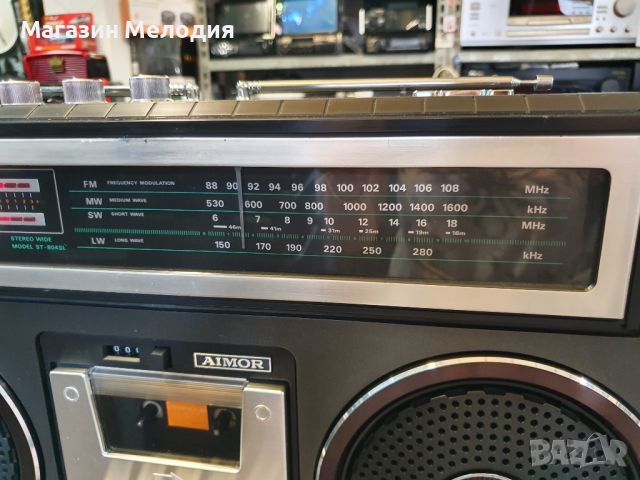 Радиокасетофон AIMOR ST-804SL BoomBox  В отлично техническо и визуално състояние., снимка 12 - Радиокасетофони, транзистори - 46671969