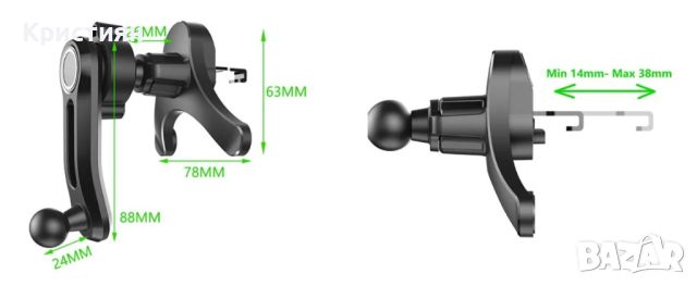 Универсална поставка за телефон - въртене на 360°, снимка 3 - Аксесоари и консумативи - 46352453