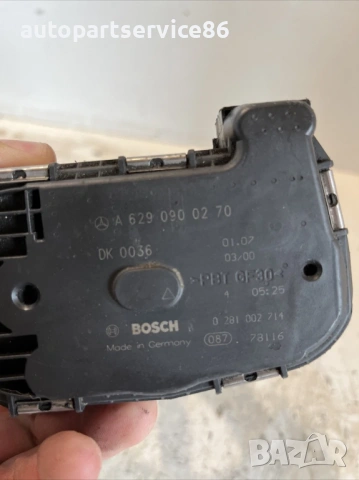 Дроселова клапа 420 CDI за Mercedes ML W164 (2007) 0281002714, A6290900270, снимка 2 - Части - 54039449