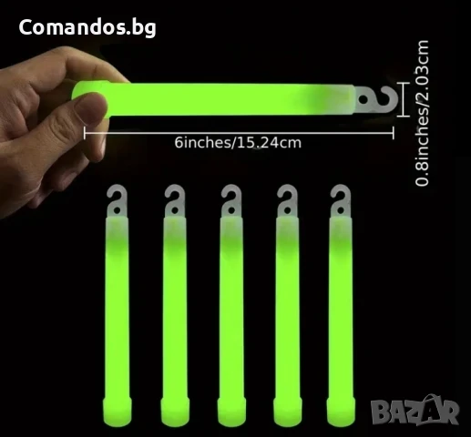 Сигнализиращи светещи пръчки (Green) , снимка 2 - Екипировка - 50900364