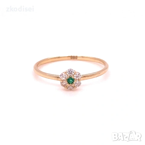 Златен дамски пръстен 1,10гр. 14кр. проба:585 размер:54 модел:38856-5