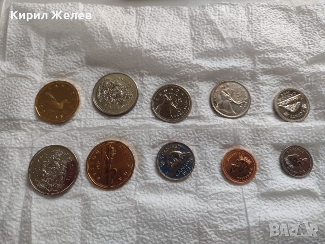 Лот монети 10 броя Канадски долари, центове непипани мат гланц перфектно състояние 42643, снимка 14 - Нумизматика и бонистика - 45020965