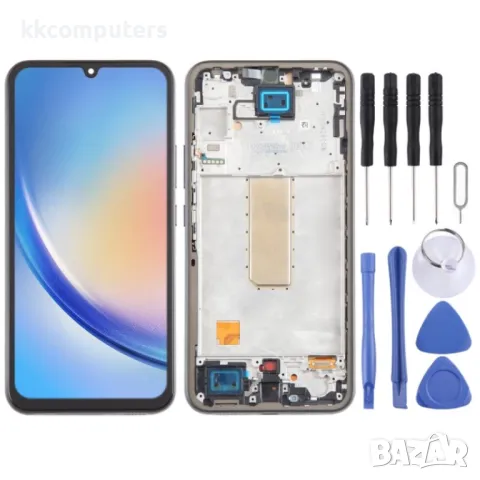 LCD Дисплей и Тъч Скрийн с Рамка за Samsung Galaxy A34 SM-A346B, снимка 1 - Резервни части за телефони - 47141761