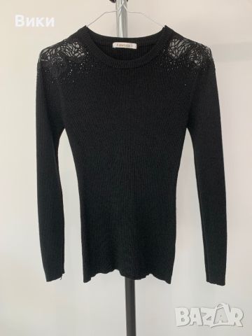 Красив дамски пуловер с дантела и камъни, снимка 2 - Блузи с дълъг ръкав и пуловери - 45747209