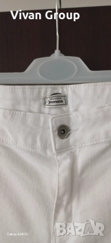 Бели дамски дънки W38, снимка 3 - Дънки - 51547382