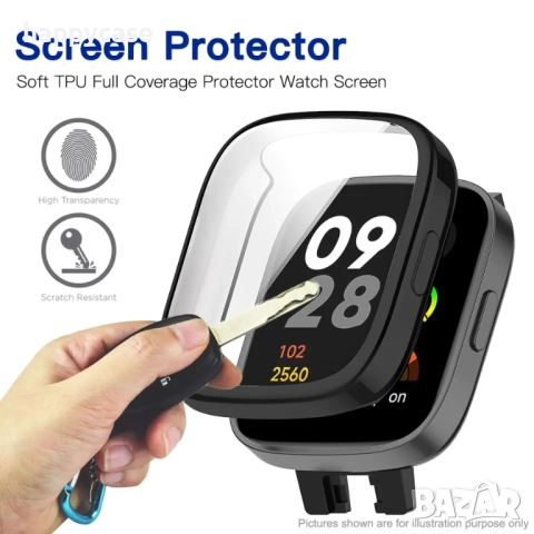 Xiaomi Redmi Watch 6 / Watch 4 / Мек TPU силиконов кейс с протектор, снимка 7 - Смарт гривни - 44148797