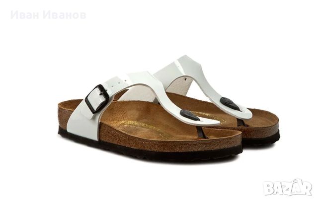 чехли Birkenstock Gizeh 0543761 Бял номер 38, снимка 2 - Чехли - 46542375