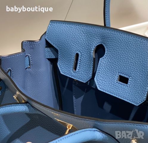 Hermes Birkin agate blue, снимка 7 - Чанти - 45389835