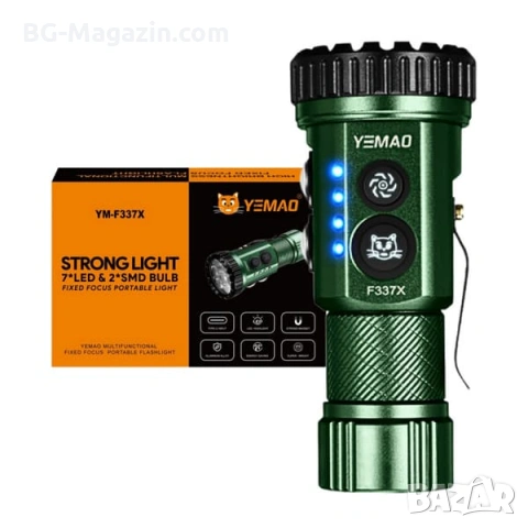Мощен мини прожектор YEMAO 3000 лумена 7 LED Диода UV ултравиолетова RGB странична светлина, снимка 9 - Къмпинг осветление - 54027493
