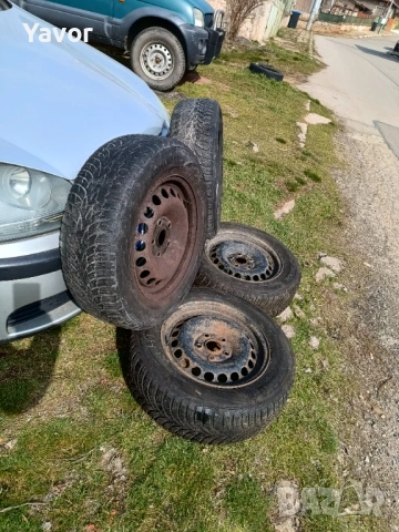 Vw Джанти 15" 5х112 с зимни гуми Hanкook 195/65/15, снимка 5 - Гуми и джанти - 53405072