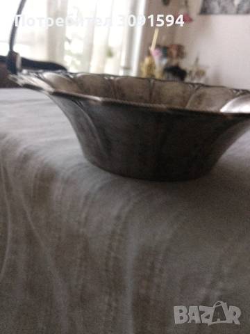 Ретро посребрена кошничка бомбониера , снимка 4 - Други - 53852167