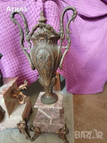 часовник каминен настолен 69/57 см, снимка 7 - Антикварни и старинни предмети - 50374541