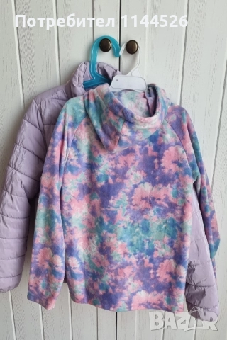 Лилаво яке и полар за момиче 9-10г./140см., снимка 4 - Детски якета и елеци - 51638835