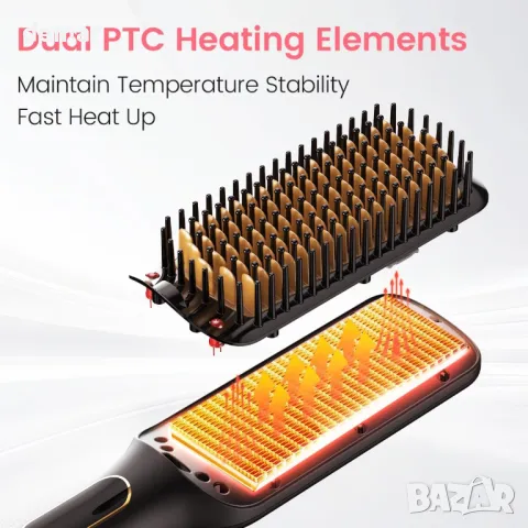 Четка за изправяне на коса, 42 мм, 10 милиона отрицателни йона, 6 температурни настройки, 130°C-230°, снимка 8 - Маши за коса - 50321608