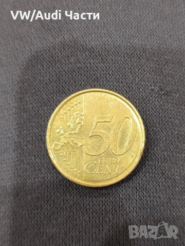 Монета 50 евро цента Белгия 2008г. 50 Euro Cent Belgium Albert II, снимка 2 - Нумизматика и бонистика - 52456035