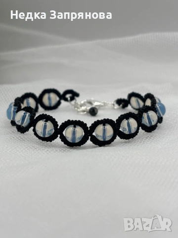 Гривна Стил Ръчно изработена Естествени камъни или стъклени Изработка по поръчка , снимка 7 - Гривни - 52713646