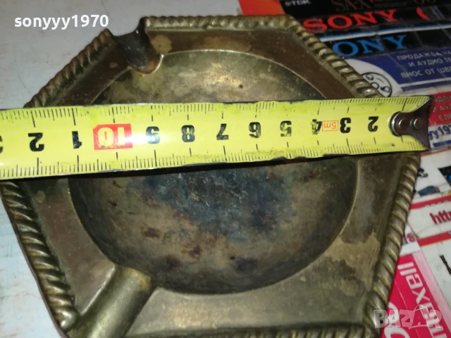 ПЕПЕЛНИК-МЕД/МЕСИНГ-ВНОС SWISS 1708251144LCHERY, снимка 14 - Антикварни и старинни предмети - 51390849