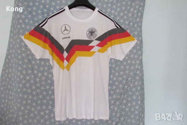 винтидж фланелка Adidas ITALIA 1990 West Germany дълъг ръкав горница Адидас анцуг Германия Левски, снимка 1