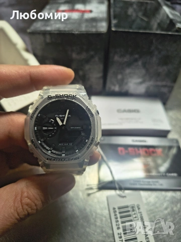 Оригинален часовник Casio G-Shock с прозрачна каишка GA-2100SKE-7ADR, снимка 3 - Мъжки - 53354847