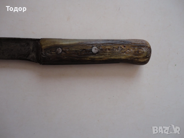 Старинен овчарски нож рогови чирени , снимка 3 - Ножове - 52672777