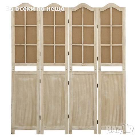 Параван за стая, 4 панела, кафяв, 140x165 см, плат Код P1150, снимка 4 - Други стоки за дома - 51704733