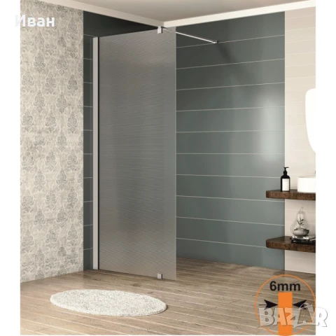 Продавам Стационарен параван, Размер: 70x200см, Матирано стъкло 6мм