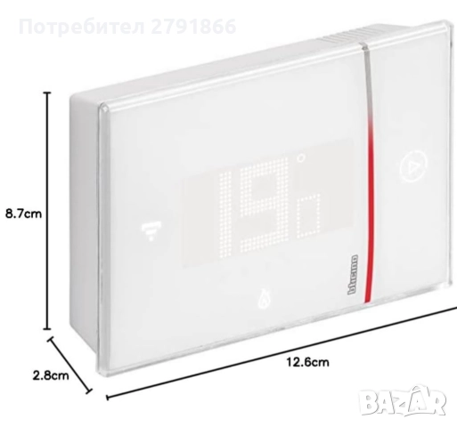 Bticino SXW8002W Интелигентен стенен WiFi термостат Smarther2 Netatmo, снимка 9 - Други - 52859522