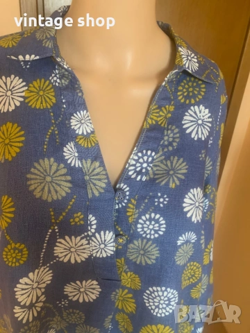 Ленена рокля( туника) с флорален десен, снимка 2 - Рокли - 53899108