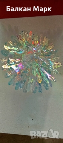 3D Коледна украса – снежинка, звезда, топка с отблясъци,променящи се цветове , снимка 3 - Декорация за дома - 51932466