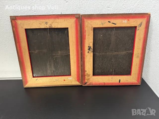 Чифт картини с рамки №6740 , снимка 5 - Антикварни и старинни предмети - 49751952