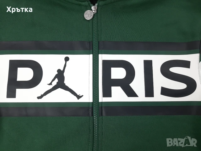 Jordan x PSG Fleece Hoodie - Оригинално мъжко горнище размер S, снимка 6 - Спортни дрехи, екипи - 51253359