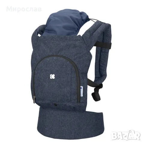 Бебешко кенгуру Kikkaboo Hoody Blue, Син цвят, снимка 1