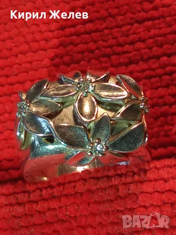 ТОКАШ - ПРЕЛЕСТЕН ФЛОРАЛЕН СКЪПОЦЕНЕН СРЕБЪРЕН ПРЪСТЕН СРЕБРО 925 TOKASH с ИСКРЯЩИ ЦИРКОНИ 13782, снимка 13 - Пръстени - 49913282