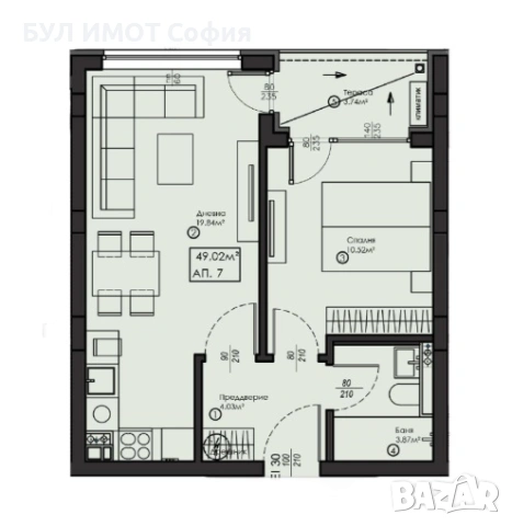 НОВ ДВУСТАЕН В МАЛИНОВА ДОЛИНА | ЛУКСОЗНА СГРАДА | ОТЛИЧНА ИНВЕСТИЦИЯ, снимка 5 - Апартаменти - 53095799