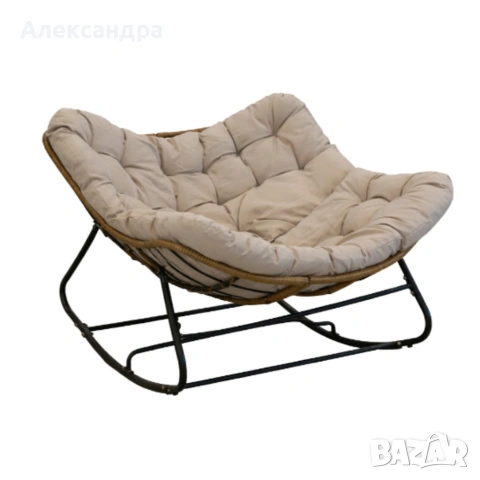 Люлеещ се стол Svinga - здрава стоманена рамка и мека възглавница, снимка 8 - Градински мебели, декорация  - 53834256