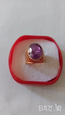 Руски златен пръстен с александрит, снимка 2 - Пръстени - 52621679