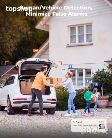 Чисто нова Napcat PoE CCTV система за охранителни камери, 4 бр. 4MP IP външни кабелни камери с 4K..., снимка 6 - Комплекти за видеонаблюдение - 52852043