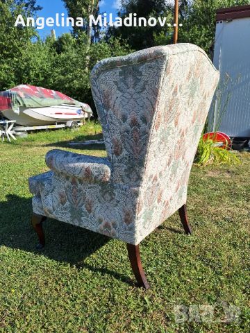 антично кресло стил Кралица Ана , снимка 3 - Дивани и мека мебел - 46484586