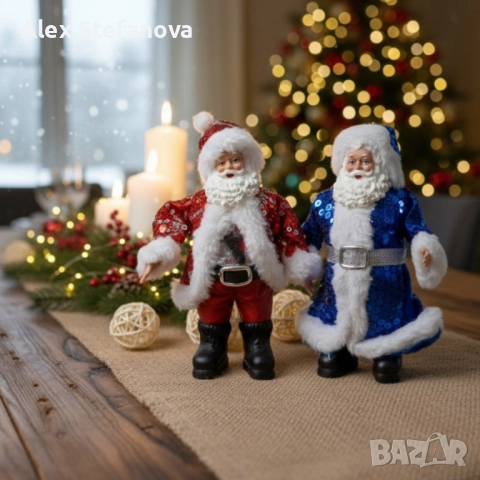 Декоративен дядо Коледа с пайети – Стилен акцент за всеки дом, снимка 4 - Декорация за дома - 52806060